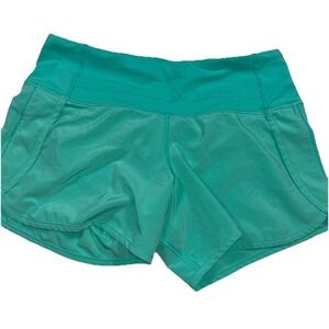 Lululemon Run Times Short Lagoon Green Womens Size 2 Stretchy